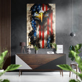 American Eagle Brushed Aluminum Dibond Wall Art.